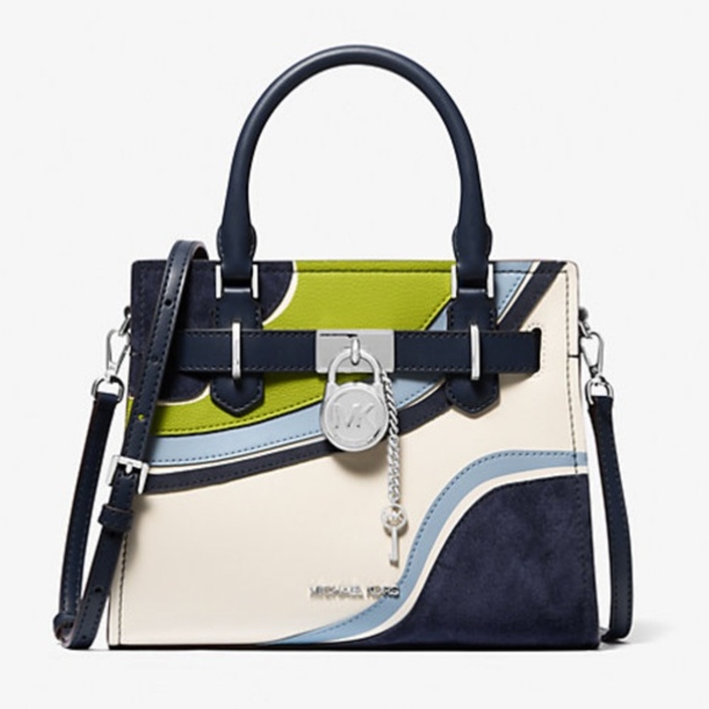 NWT MICHAEL‎ MICHAEL KORS Hamilton Small Patchwork Satchel - Picture 4 of 6